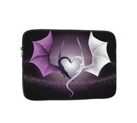 Purple And Wirte Dragons Printed Laptop Sleeve For 17 Inch Laptop, Shockproof Oxford Fabric Laptop Protective Case Laptop Bag