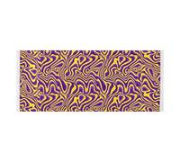 Purple and Yellow Lines Trippy lace edge Washing Machine Top Cover with side bag washable Washer and Dryer Covers for the Top Fits Most Washers or Dryers Fall Decor Halloween Decor 51.2x22in