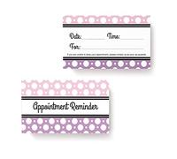 Purple Appointment Cards Polka dots Client Appointment Reminder Card for Salon Makeup Artist Hair Stylist Nail Beauty Therapy Dentist pet Care Pack of 100
