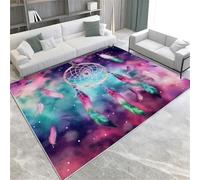 Purple Area Rugs Dream Catcher Starry Sky Machine Washable Area Rug 60 X 90 Cm Soft Fluffy Non-Slip Short Pile Carpet For Living Room Bedroom Dining Room Kitchen Office & Nursery,180 X 240 Cm
