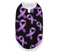 Purple Awareness Ribbon Dog Shirt Pet Clothes Summer T-Shirts Sleeveless Tank Top for Small Puppy Cat