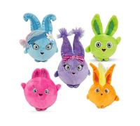 (Purple-B) 5pcs/set Plush Sunny Bunnies Stuffed Doll Soft Throw Pillow Decorations Children Kids Birthday Present Gifts