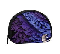 Purple Background Abstract Elements Coin Purse Personalized Coin Bag for Women Men Change Purse Small Wallets with Zipper Mini Shell Coin Pouch Outdoor Shopping Change Storage Bag Handbags Gifts