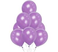 Purple Balloons 10 Pack, Large 12 Inch Thick Latex Biodegradable Helium Party Balloons for Birthday, Wedding, Baby Shower, Valentine's Day Events Decoration for Balloon Arch Garland