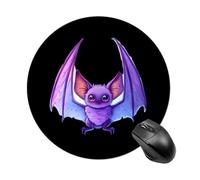 Purple Bat Round Mouse Pad for Office Home