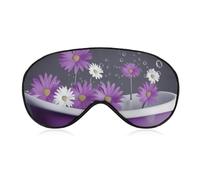 Purple Bathtub and Daisy Eye Mask for Women & Men, Breathable & Adjustable Eye Cover, Ultra Soft Sleep Mask, Lightweight Travel Blindfold for Airplane, Nap, Night Sleeping