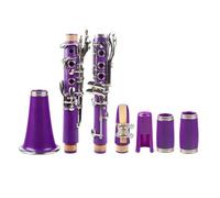 Purple Bb Tone 17 Keys Clarinet ABS Body Cupronickel Keys Clarinet With Carry Case And Mouthpiece Reeds Clarinet Kit