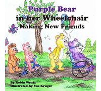Purple Bear in her Wheelchair Making New Friends
