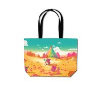 Purple Bear On A Beach Holiday Beach Shopper Tote Bag Warren Reed - Designer Yellow One Size