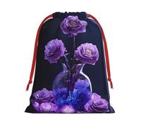 Purple Beauty Butterfly Ultra Soft Velvet Gift Bag, Stylish Design, Preferred For Holidays