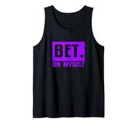 Purple BET On Myself Purple Graphic Tank Top