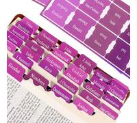 Purple Bible Tabs for Catholic Scripture - Luxurious Purple Paper Tabs, Perfect for Women/Teens, Durable Design for NIV/KJV (90 Tags)