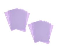 Purple Binder Dividers PP Set 12pcs with Writable Tabs | Smooth Surface for Labels, Quick Navigation, Study Revision and Home Use, for Research Materials