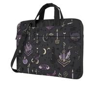 Purple Black Goth Spooky Laptop Bag 13, 14, 15.6 Inch With Shoulder Strap - Ultra-Thin Protective Laptop Carrying Case - Laptop Case Sleeve Slim Briefcase Messenger Bag