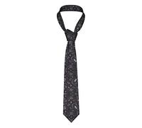 Purple Black Goth Spooky Men'S Necktie Plain Silk Woven Striped Plaids Tie Handkerchief Cufflink Tie Clip Set Formal Business Wedding