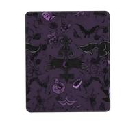 Purple Black Goth Spooky Mouse Pad with Non-Slip Rubber Base 10 x 12 inch Mouse Mat with Stitched Edge Gaming Mousepad for Wireless Mouse Computer Laptop Home Office Desk Pad