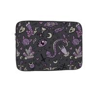 Purple Black Goth Spooky Printed Laptop Sleeve Case 15 Inch - Protective Laptop Cover Bag Shockproof Notebook Computer Bag For Men And Women