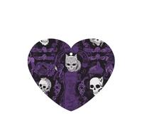 (Purple Black Goth Spooky) Printed Paper Car Air Freshener Lavender Scented Hanging Odor Remover 10/40/100 Pcs for Vehicle Home Closet Wardrobe - Heart Shape