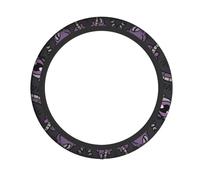 Purple Black Goth Spooky Printed Steering Wheel Cover, Car Interior Accessory, Easy To Install And Suitable For Most Car Models.