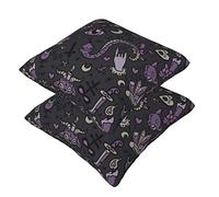 Purple Black Goth Spooky Throw Pillow Cases 2 Pack Square Pillowcases Super Soft Pillow Protectors With Zipper For Couch Livingroom Sofa Bed Office Car,30x30 Cm