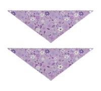Purple Blooms Simple Safari bulk dog bandanas Adjustable Triangle Bibs Kerchief Set Cute Pet Holiday Set for Dogs Cats M