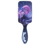 Purple Blue Anime Play Piano detangling brush for straight Designed scalp massaging for curly hair for Straight to Curly Hair Types with Ergonomic handle