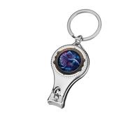 Purple Blue Fish in Old Ship Porthole Nail Clippers Toenail Clipper Cutters Professional Nail Trimmer Nail Cuticle Cutter for Women Men