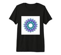 Purple Blue Floral Mandala Lotus Yoga Meditation Premium T-Shirt
