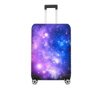 Purple Blue Galaxy Luggage Cover | Cosmic Space Stars Suitcase Protector | Celestial Travel Gift | Astronomy Lover Luggage Sleeve | Galaxy Print Case Cover | Nebula Holiday Travel Accessory
