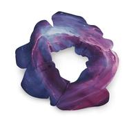 Purple&Blue Galaxy Scrunchies for Women Neutral No Damage Hair Ties Soft Ponytail Holder Gentle Elastic Hair Bands Gentle On Hair Scrunchies for All Hair Types Fashion Hair Bands