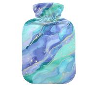 Purple Blue Galaxy Starry Waves Water Bottle for hot Water with Soft Cover, 2L hot compresses for The Body for Neck and Shoulder Pain Relief, Neck and Shoulder Pain Relief, Bolsa para cólicos