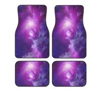 Purple&Blue Galaxy Universal Car Floor Mats 4 Piece Set, Front & Rear Waterproof Non-Slip Car Foot Mats, Car Carpet Protectors For Most Sedans, Trucks, Suv