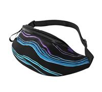 (Purple Blue Green Camouflage Zebra Stripes) Fanny Pack Waist Bag Adjustable Shoulder Strap Bum Bag for Men Women Travel Hiking Running