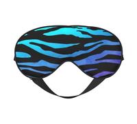 Purple Blue Green Camouflage Zebra Stripes Print Soft Eye Mask Lightweight Sleep Aid Breathable Blackout Travel Nap Yoga Meditation