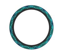 Purple Blue Green Camouflage Zebra Stripes Print Steering Wheel Cover Non-Slip Ergonomic Design Decoration Car Interior Accessory