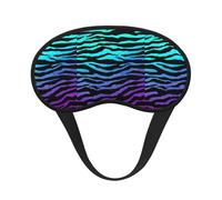 Purple Blue Green Camouflage Zebra Stripes Print Unisex Blackout Sleep Mask Comfortable Eye Mask for Travel Meditation Sleep Travel