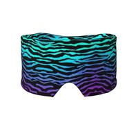 Purple Blue Green Camouflage Zebra Stripes Printed Sleeping Blindfold, Padded Ear Warmer Mask, Adjustable Head Wrap, for Deep Relaxation