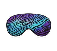 Purple Blue Green Camouflage Zebra Stripes Sleep Mask for Men Women Elastic Strap Eyeshade Lightweight Sleeping Blindfold Soft Breathable Eye Cover Comfortable Sleep Shade Cover for Sleeping Travel