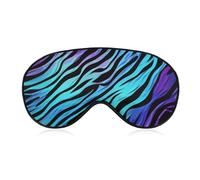 Purple Blue Green Camouflage Zebra Stripes Sleep Mask for Women Men, Breathable Soft Sleeping Mask Adjustable Eye Cover Light Blocking Eye Masks for Travel, Home, Office, Nap, Flights