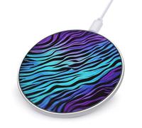 Purple Blue Green Camouflage Zebra Stripes Wireless Charger 10W Fast Charging Pad Anti-Slip Qi Certified Wireless Charging Pad Charging Station Portable Phone Charger for All Wireless Charging Smartph