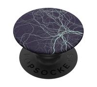 Purple Blue Organic Roots - Abstract Generative Tree PopSockets Adhesive PopGrip