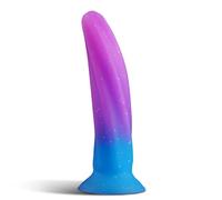Purple Blue Size S Silicone Suction Cup Dildo 6 Inch Fantasy Smooth Beginner Anal/Vaginal Toy for Women & Men