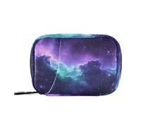 Purple Blue Space Daily Tablet Pill Organiser Weekly Pill Box 7 Day Travel Small for Medicine Vitamin Supplement