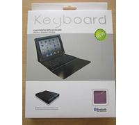 Purple Bluetooth Keyboard Real Leather Carry Case/Stand for Old Apple iPad 1,2,3