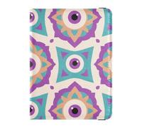 Purple Boho Evil Eyes Passport Cover Holder Wallet Case Travel Passport Wallet With Vaccination Card Slot Ultra Slim