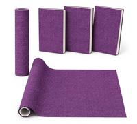 Purple Bookbinding Linen Fabric 57" x 17.3" for DIY Book Covers, Archival Grade Thick Backing, Durable Fray-Resistant Cloth for Wedding Albums, Scrapbooks & Custom Binding, Multi-Color Options