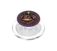 Purple Bookish Dragon Book Lover Reading Fantasy Celestial PopSockets PopGrip for MagSafe