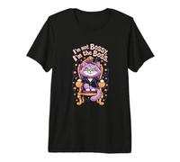 Purple Boss Cat Throne Illustration Premium T-Shirt