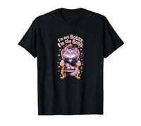 Purple Boss Cat Throne Illustration T-Shirt