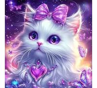 Purple Bow Cat 90 Piece Jigsaw Puzzles for Adults and Kids, Impossible Puzzle, Jigsaws 90 pieces for adults Gifts, Difficult jigsaw puzzles for The Whole Family